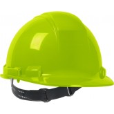 Whistler Cap Style Hard Hat with HDPE Shell with 4-Point Textile Suspension and Pin-Lock Adjustment - Bright Lime Yellow